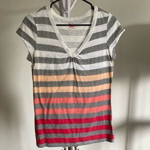 Red and orange ombré top